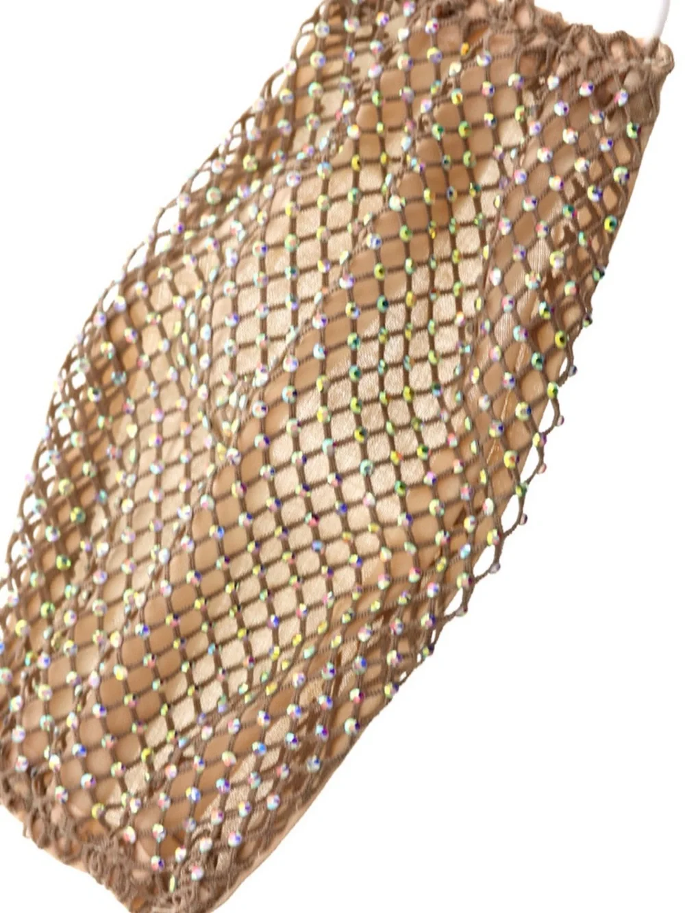 Rhinestone Mesh Face Mask - 3 pcs